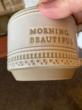 Hearth & Hand “Morning, Beautiful' White Coffee Mug - lot of 2.